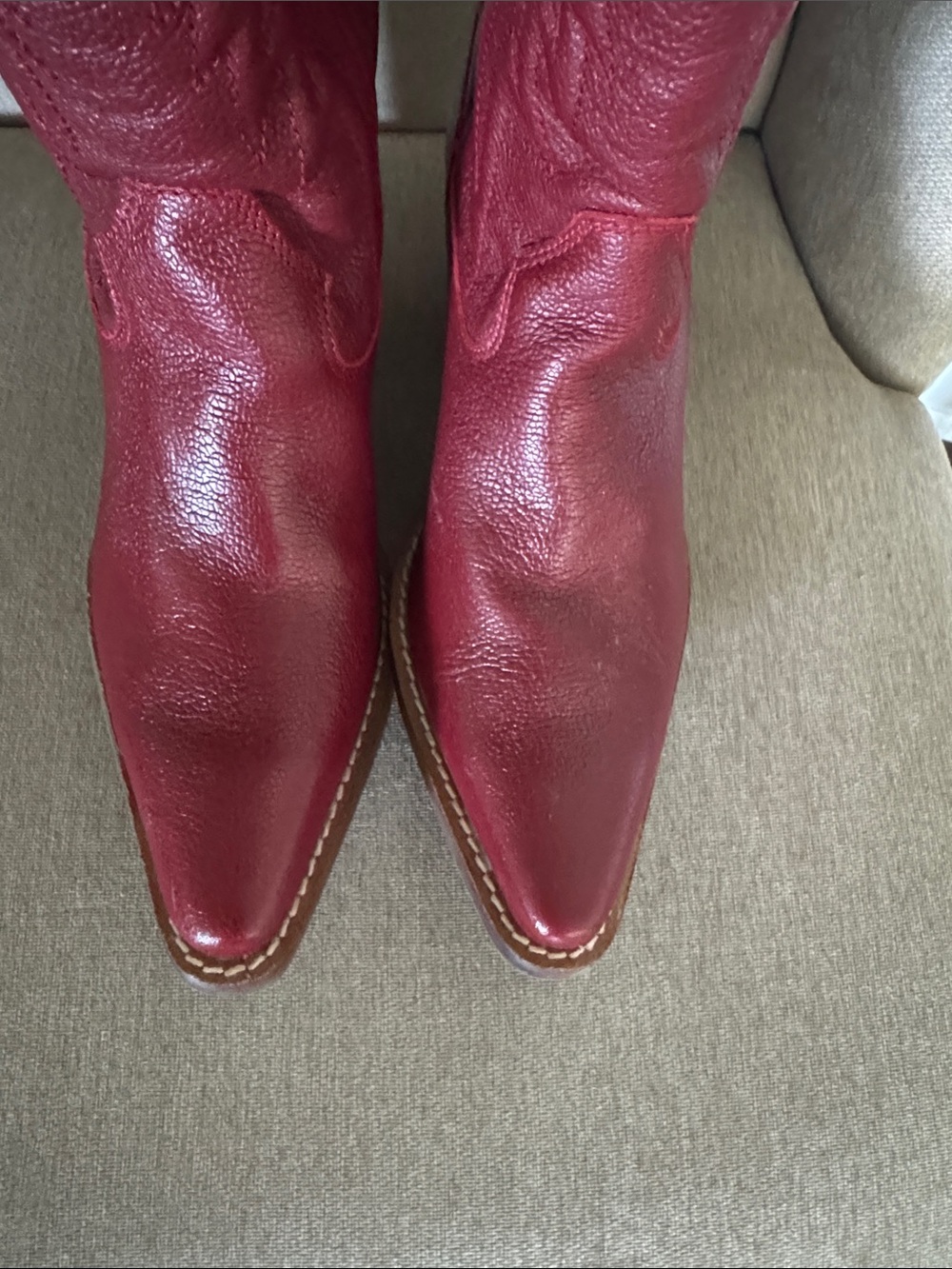 Dingo Raisin Kane Red Women's Western Knee-High Boots - Picture 8 of 10